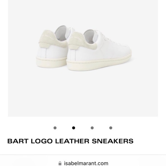 Isabel Marant BART LOGO LEATHER SNEAKERS - Picture 5 of 6
